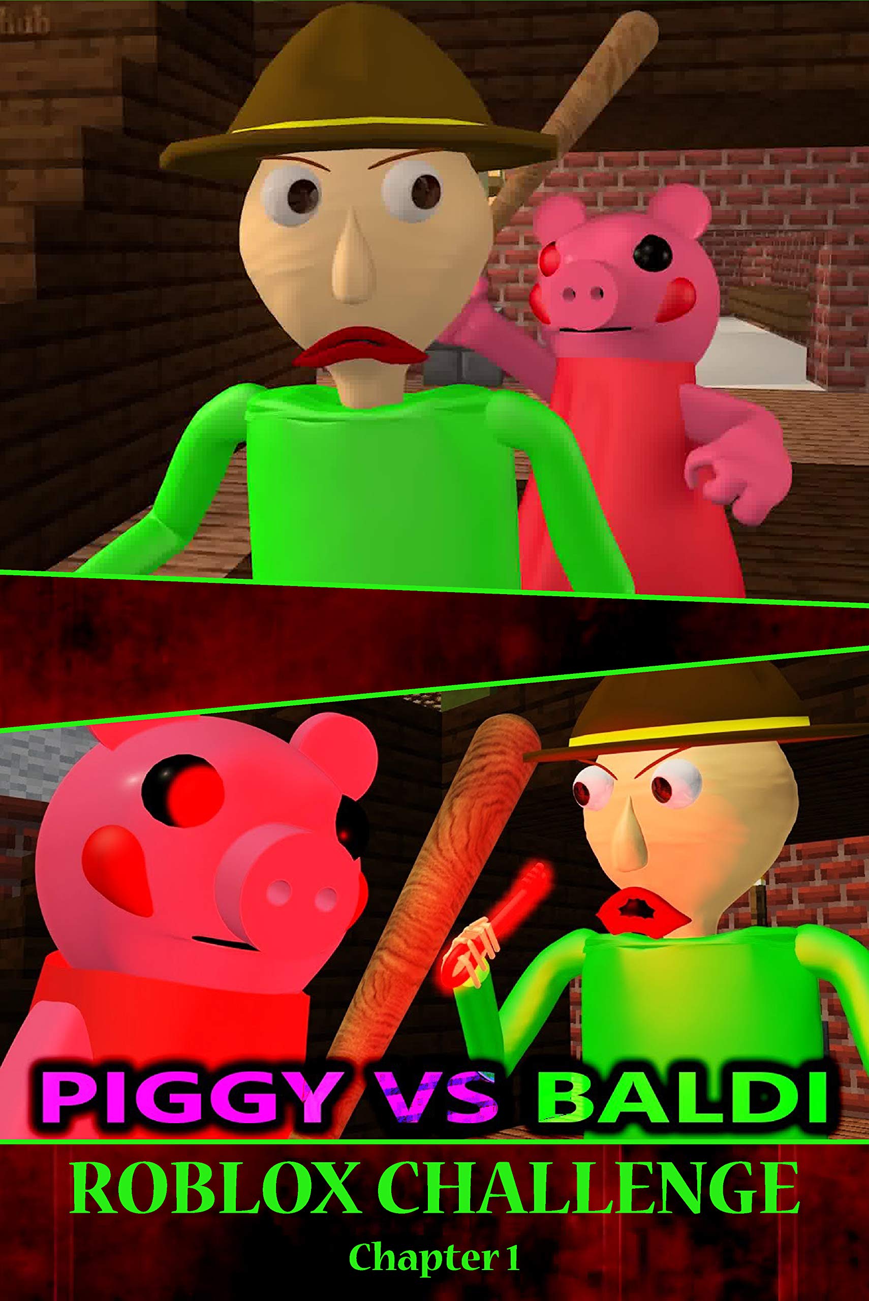 PIGGY ROBLOX CHALLENGE COMIC - Chapter 1 PIGGY vs BALDI Minecraft